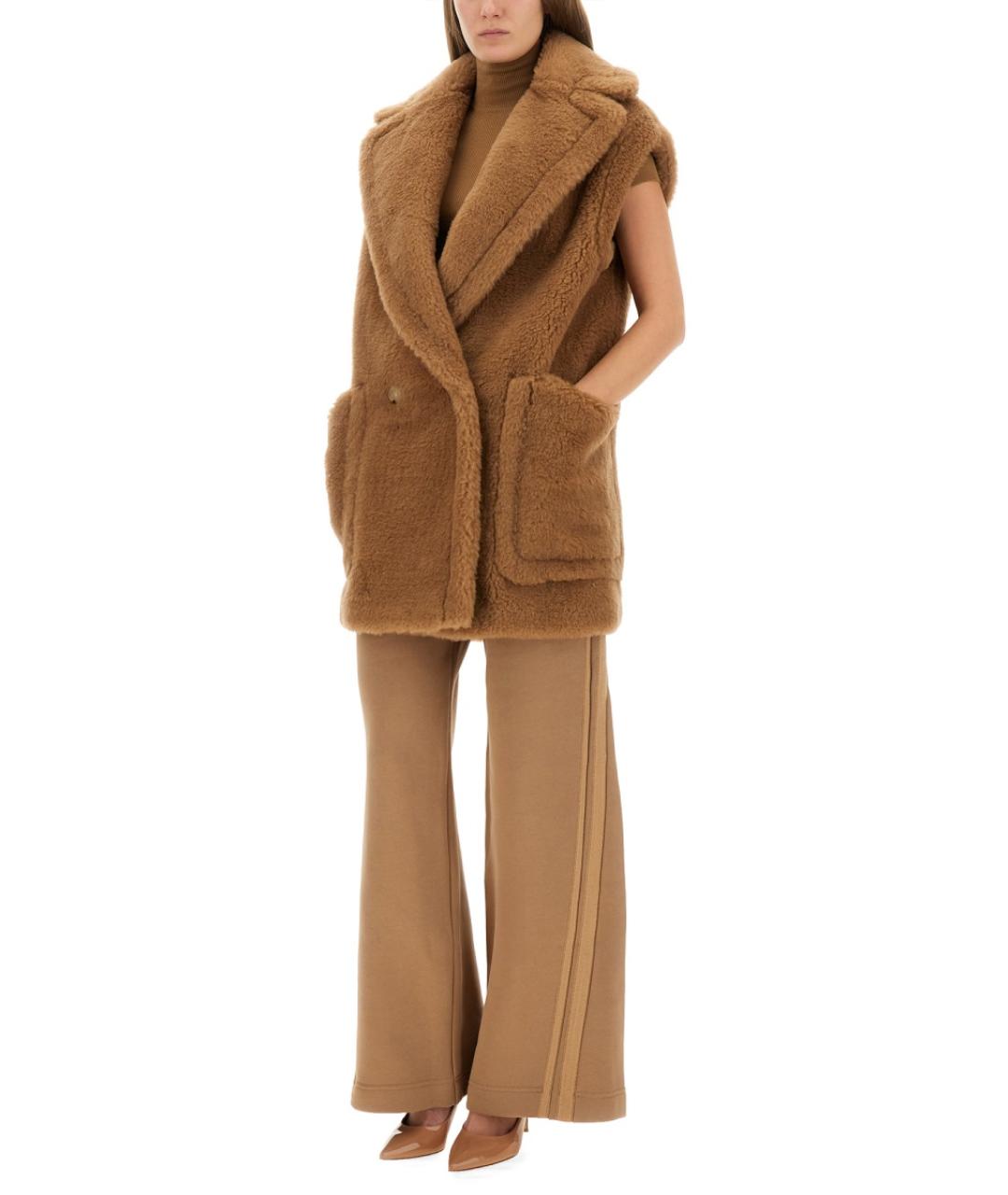 MAX MARA Бежевый шерстяной жилет, фото 3