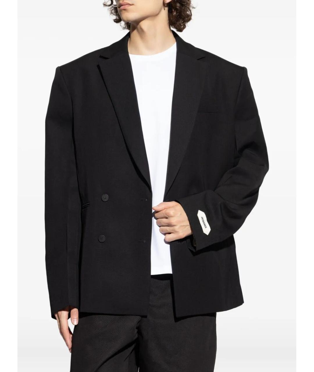 JACQUEMUS Черный вискозный пиджак, фото 2