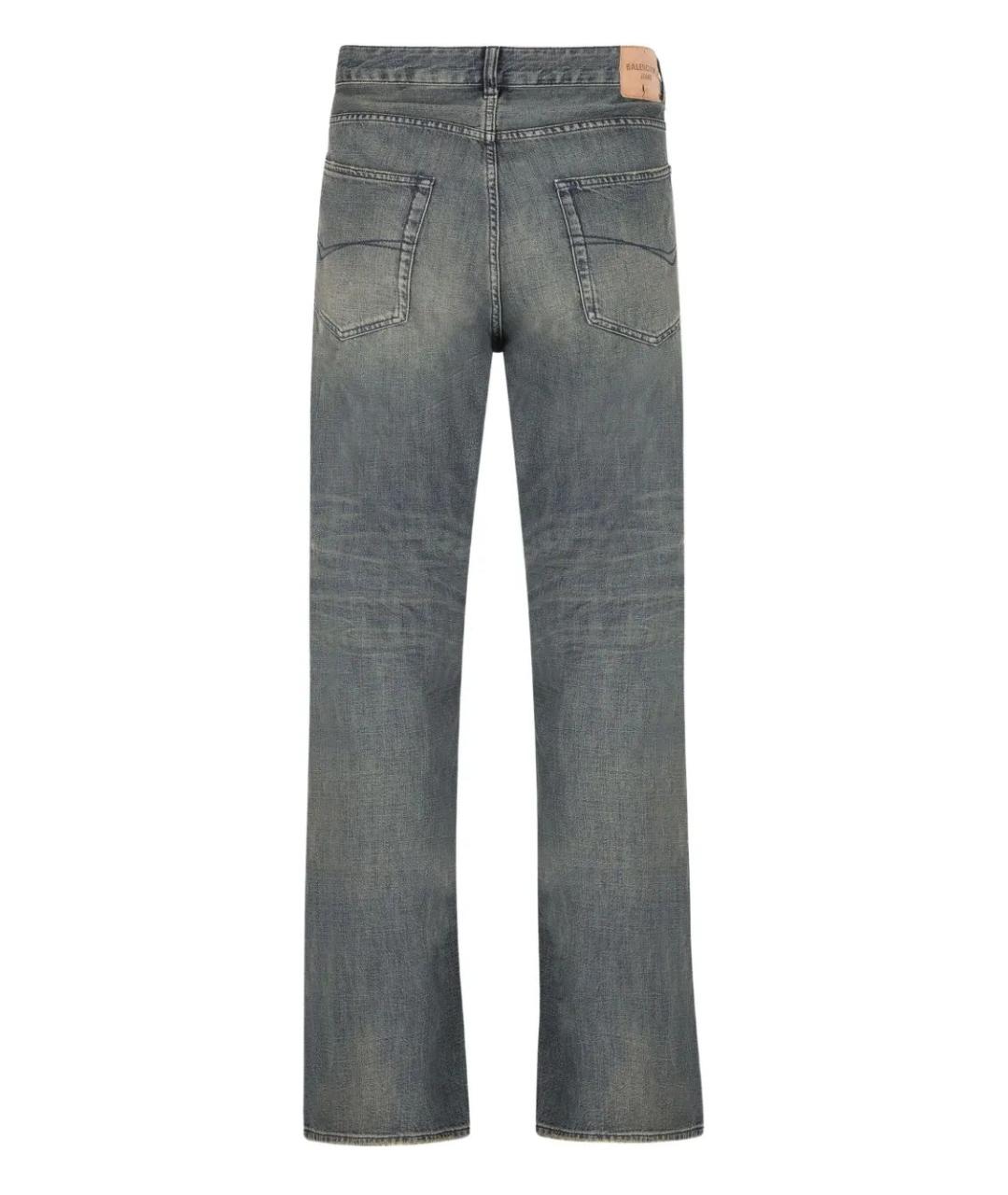 BALENCIAGA Серые хлопковые прямые джинсы, фото 2