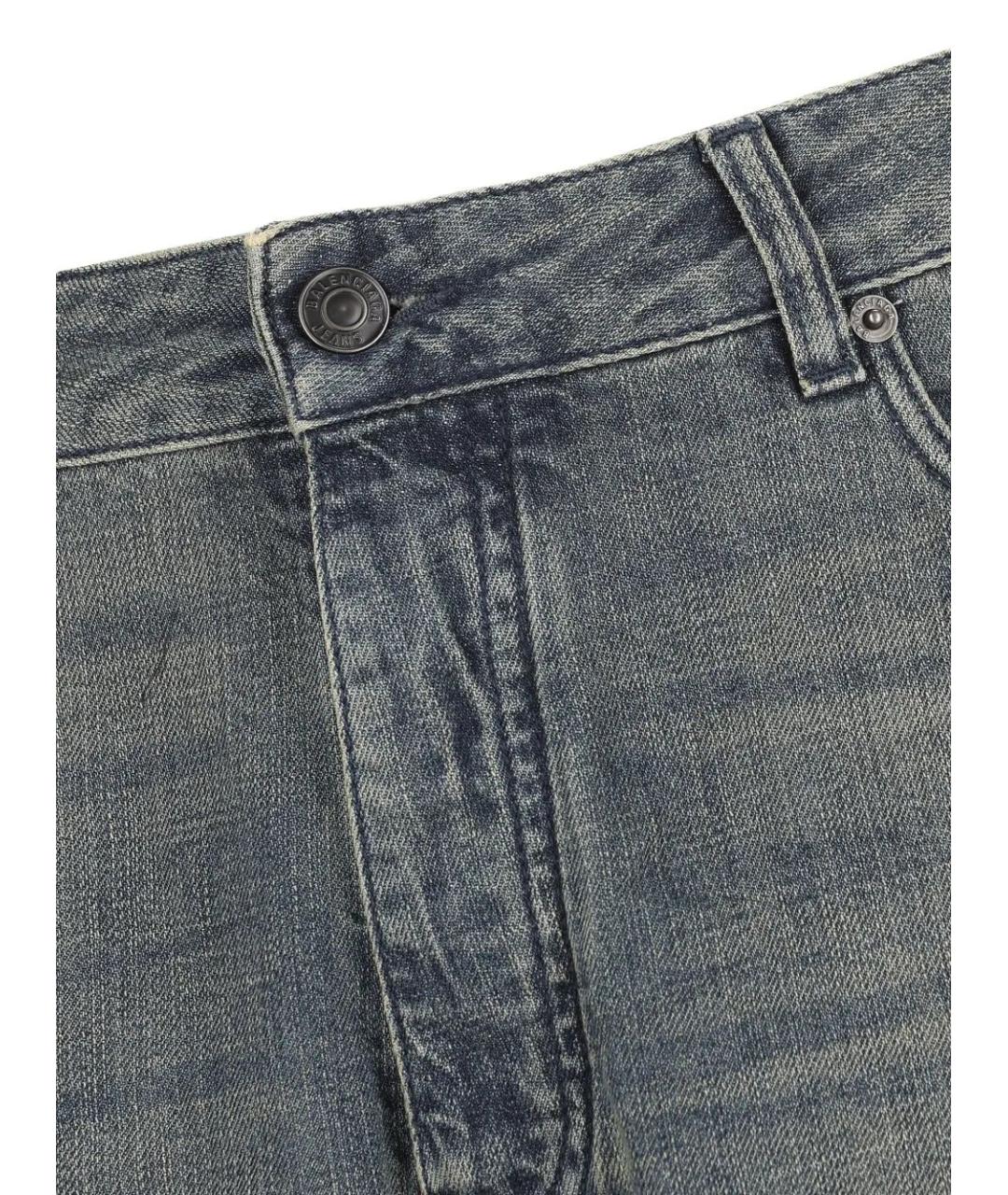 BALENCIAGA Серые хлопковые прямые джинсы, фото 3