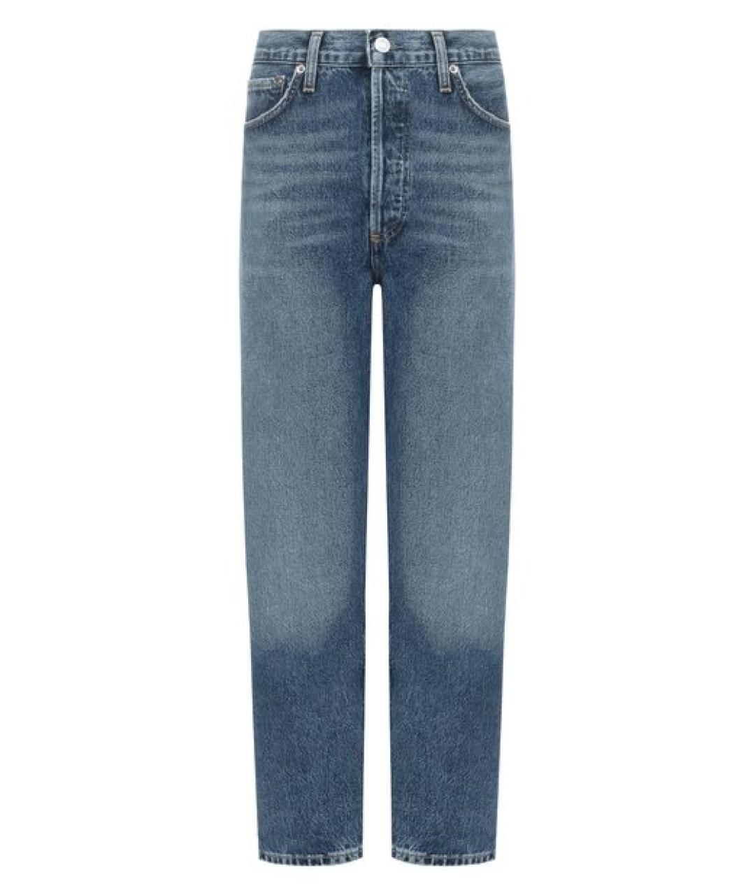 AGOLDE Синие хлопковые прямые джинсы, фото 1