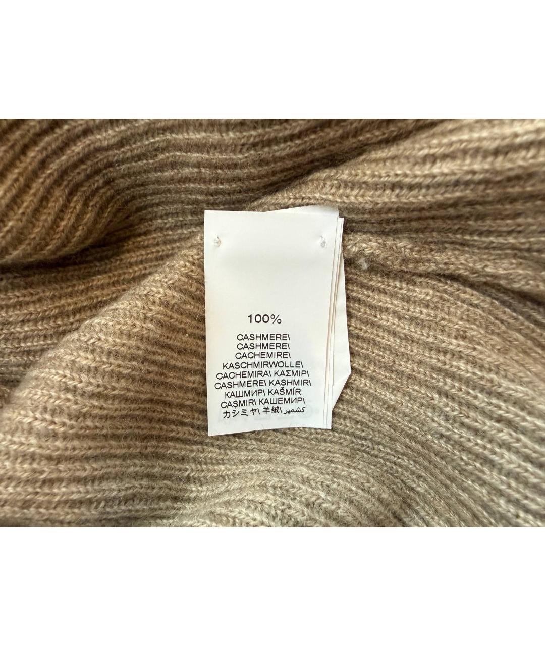 BRUNELLO CUCINELLI Бежевое кашемировое повседневное платье, фото 9