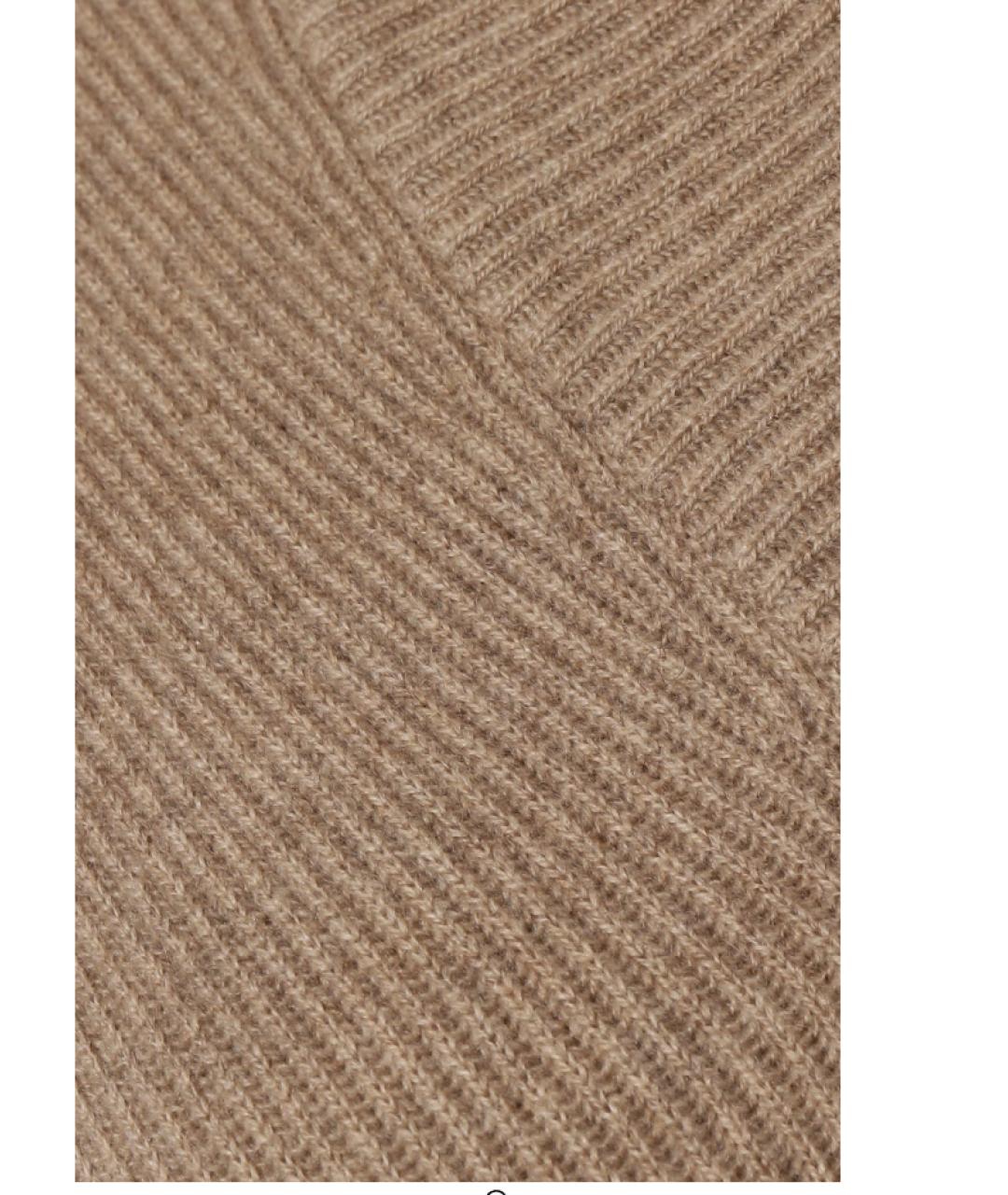 BRUNELLO CUCINELLI Бежевое кашемировое повседневное платье, фото 5