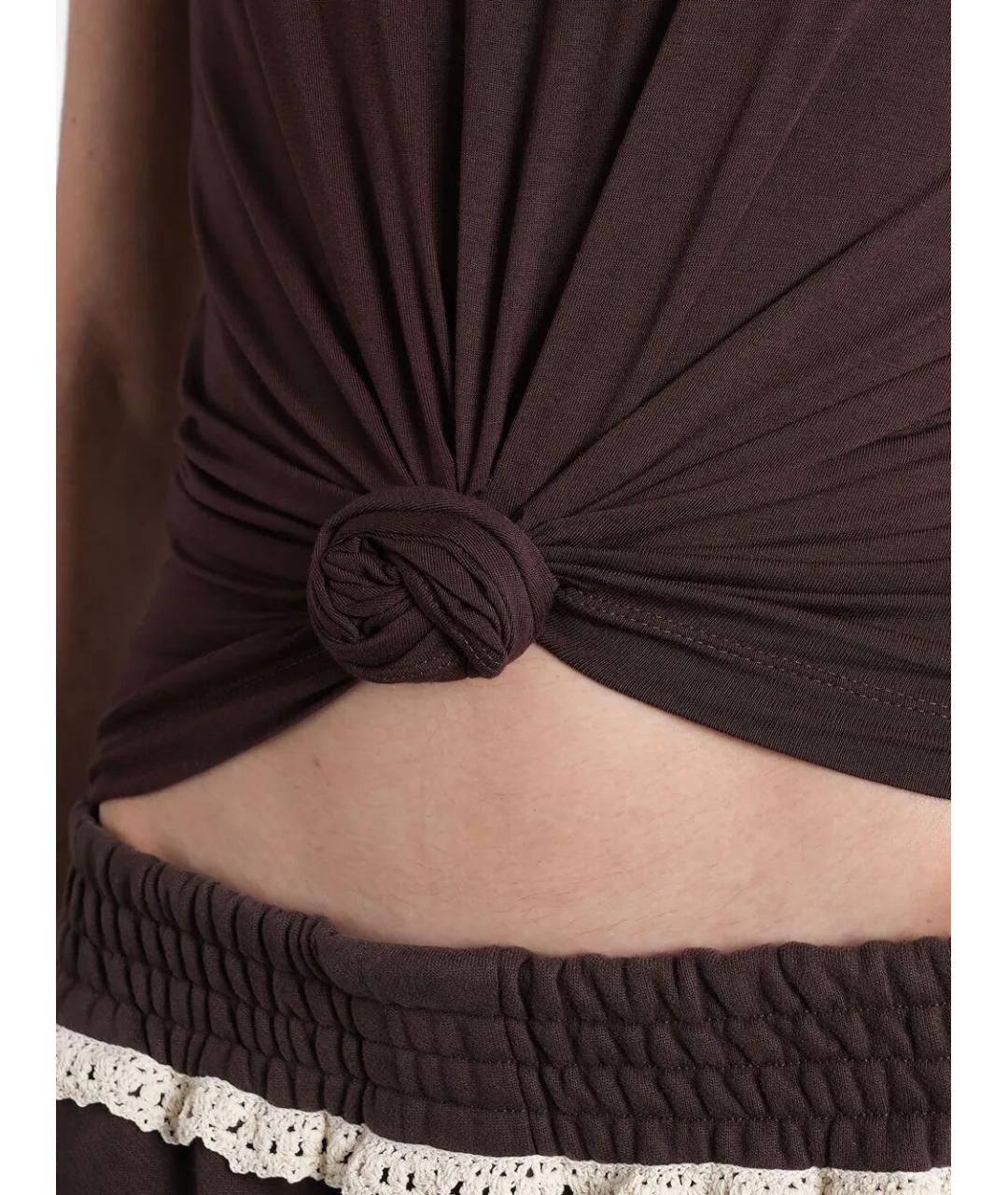 MAGDA BUTRYM Коричневая майка, фото 4