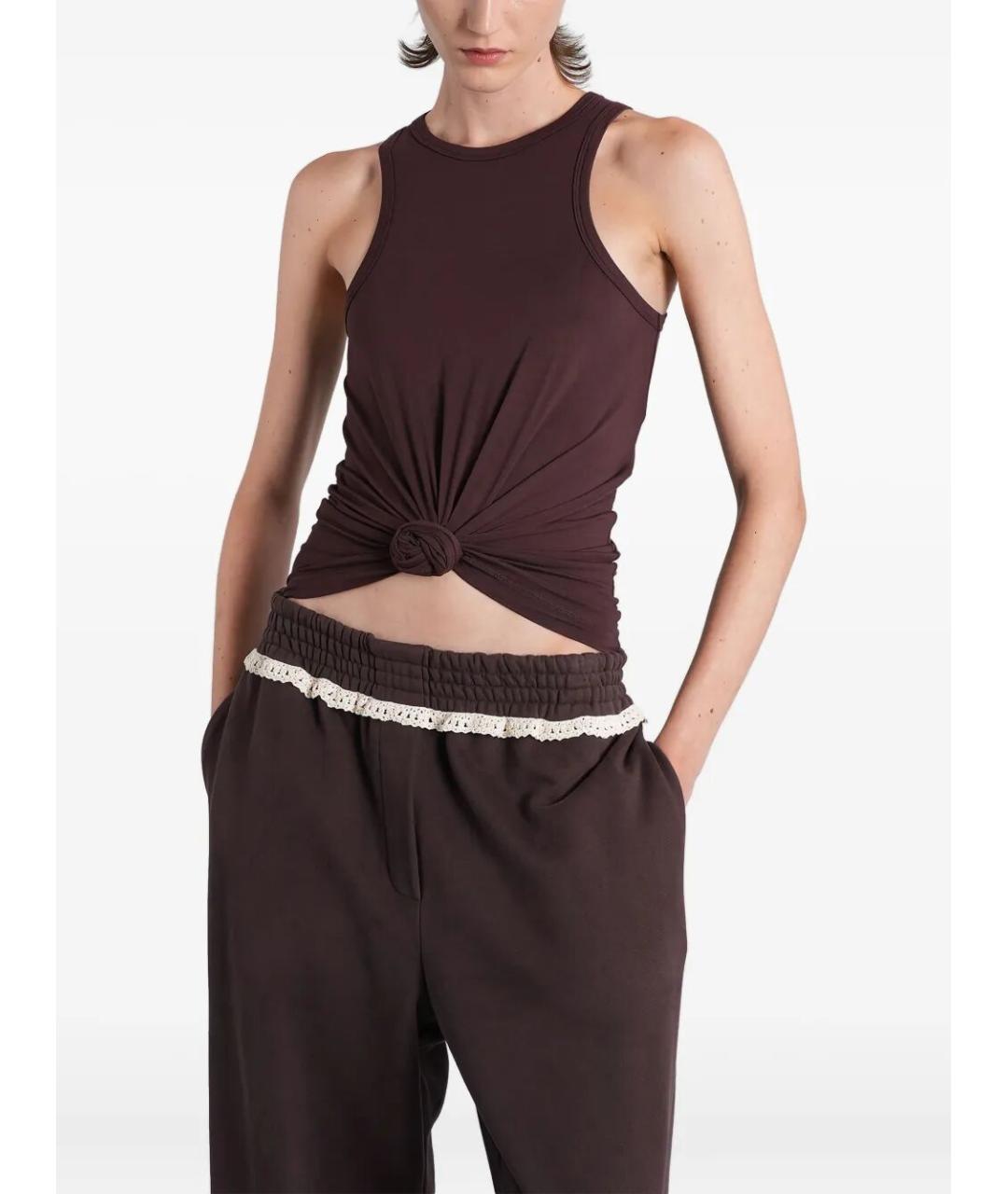 MAGDA BUTRYM Коричневая майка, фото 2