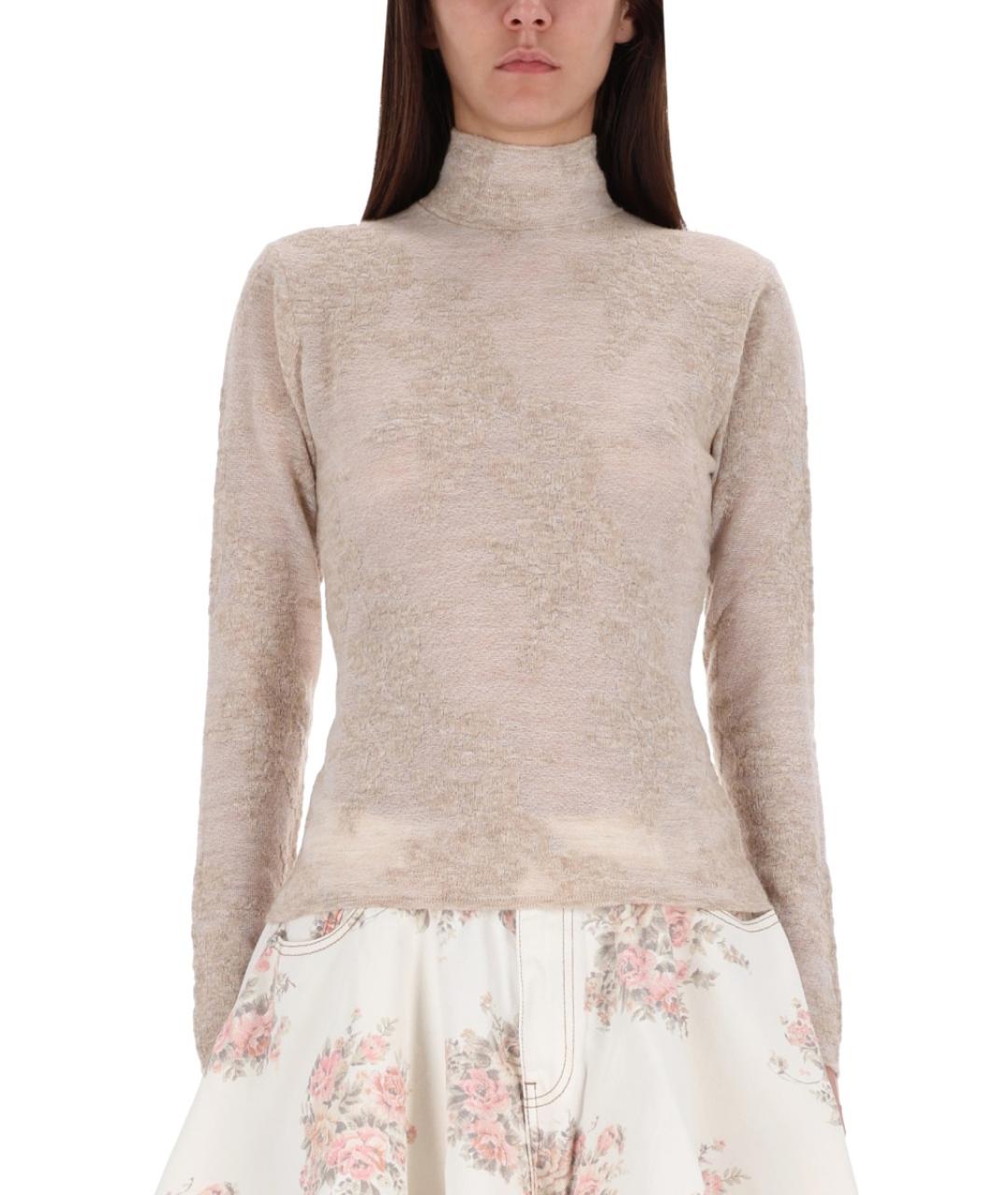 GANNI Бежевая шерстяная водолазка, фото 2
