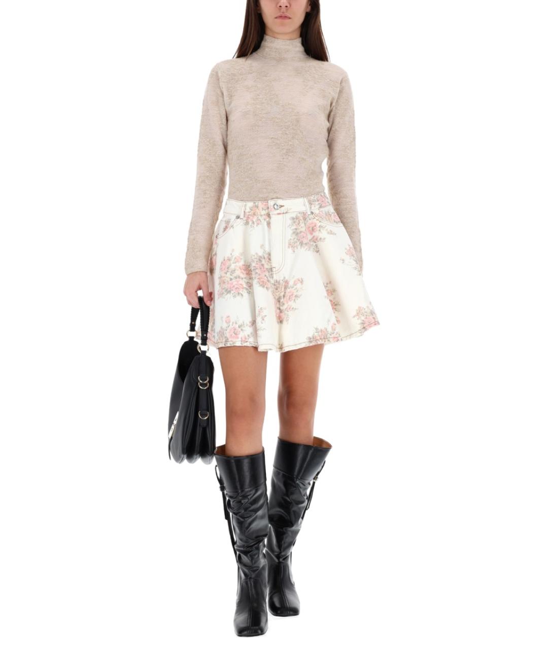 GANNI Бежевая шерстяная водолазка, фото 3