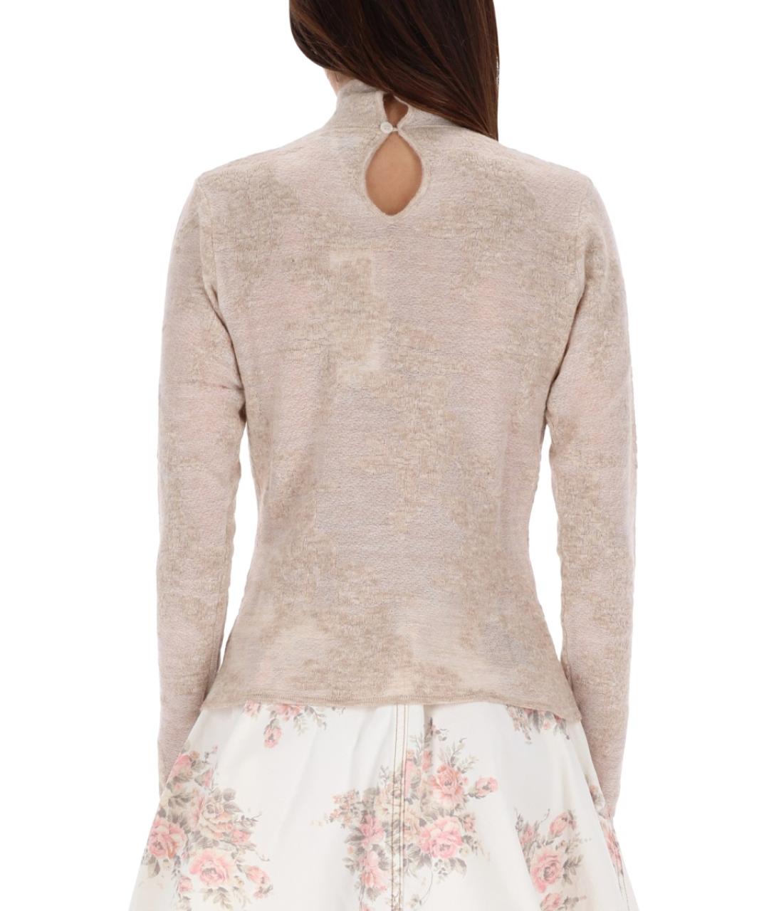 GANNI Бежевая шерстяная водолазка, фото 4