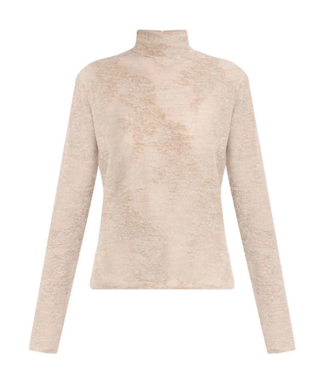 GANNI Бежевая шерстяная водолазка, фото 1