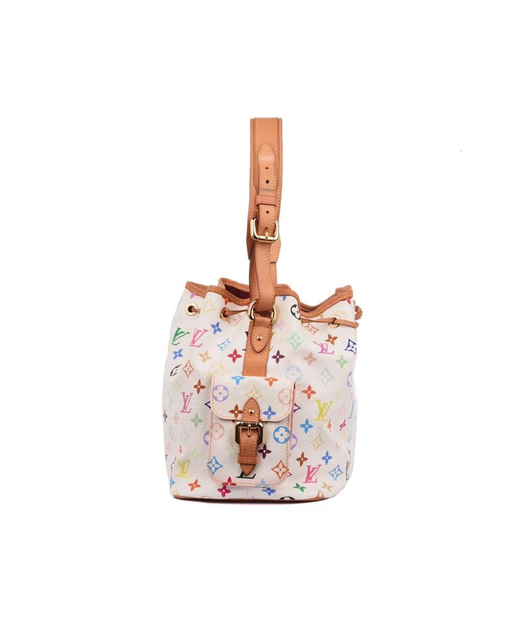 LOUIS VUITTON Белая кожаная сумка тоут, фото 5