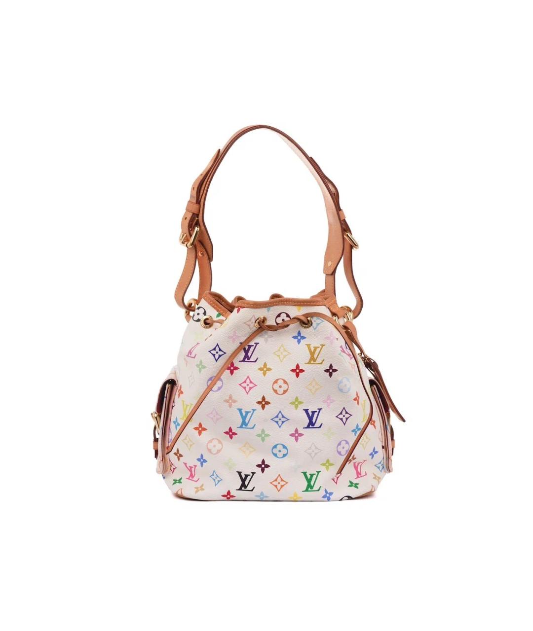 LOUIS VUITTON Белая кожаная сумка тоут, фото 3