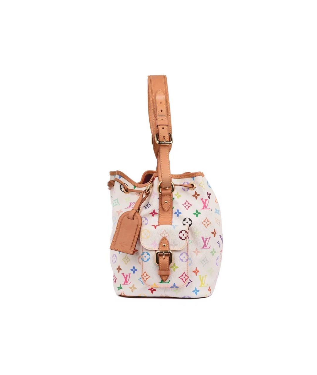 LOUIS VUITTON Белая кожаная сумка тоут, фото 6