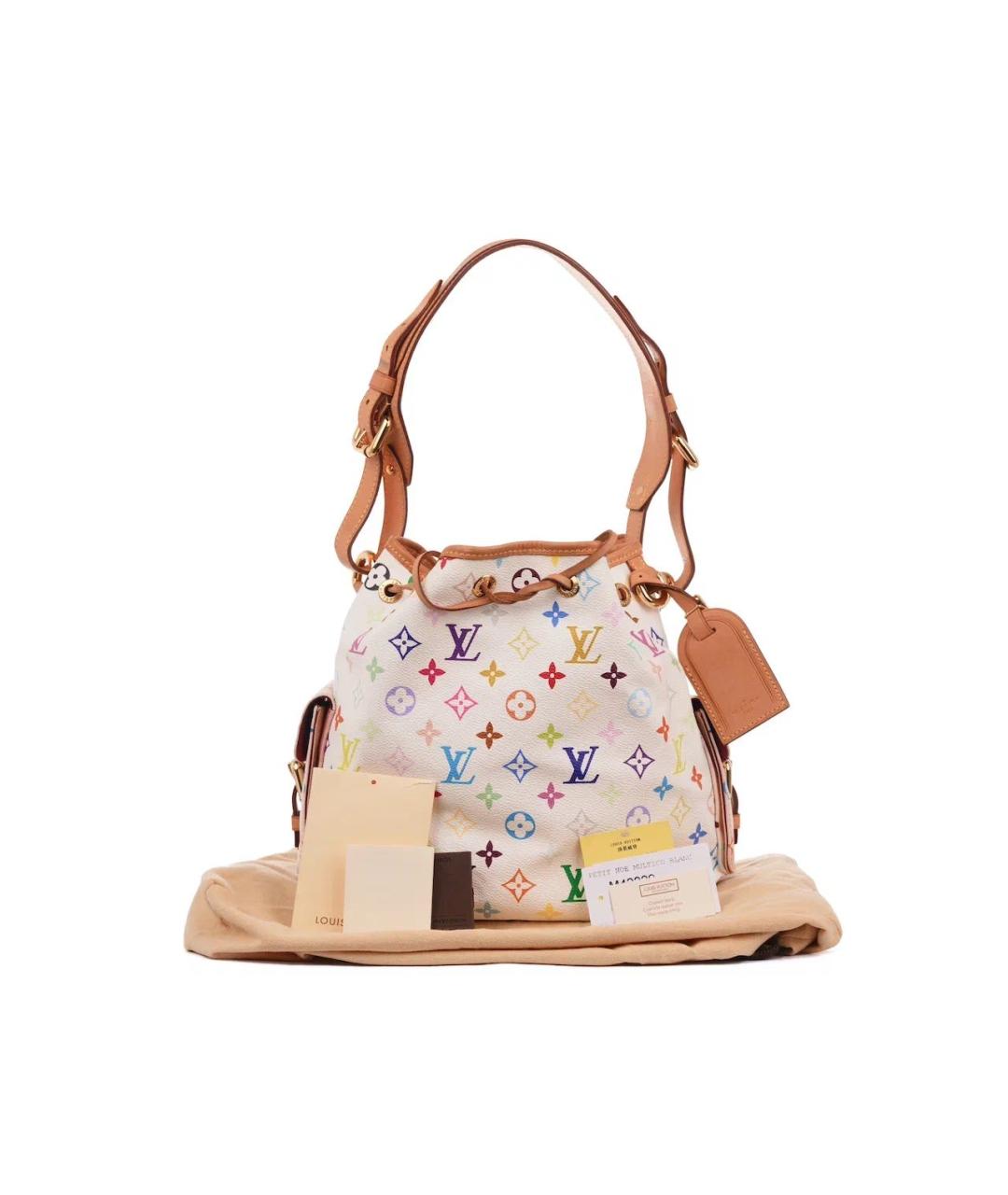 LOUIS VUITTON Белая кожаная сумка тоут, фото 2