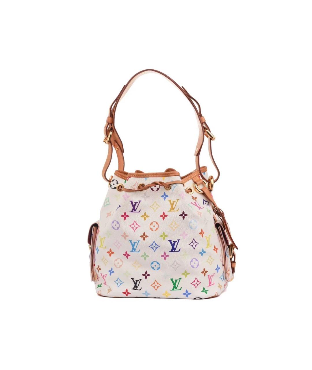 LOUIS VUITTON Белая кожаная сумка тоут, фото 4