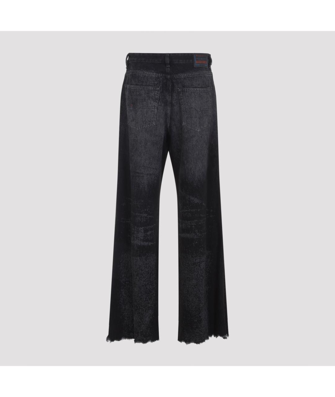 DIESEL Черные хлопковые прямые джинсы, фото 2