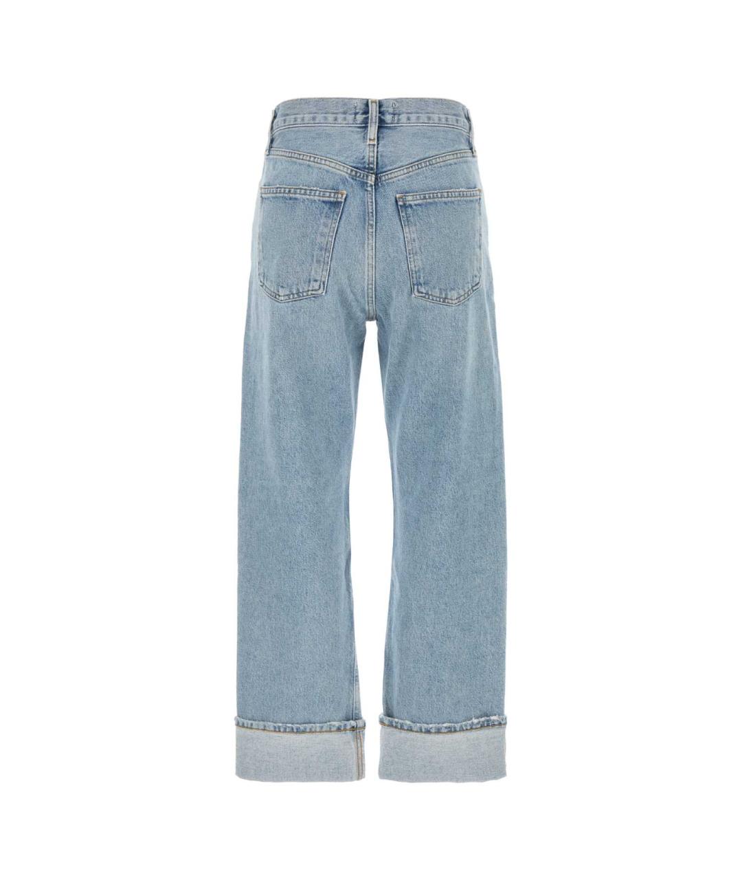 AGOLDE Голубые хлопковые прямые джинсы, фото 2