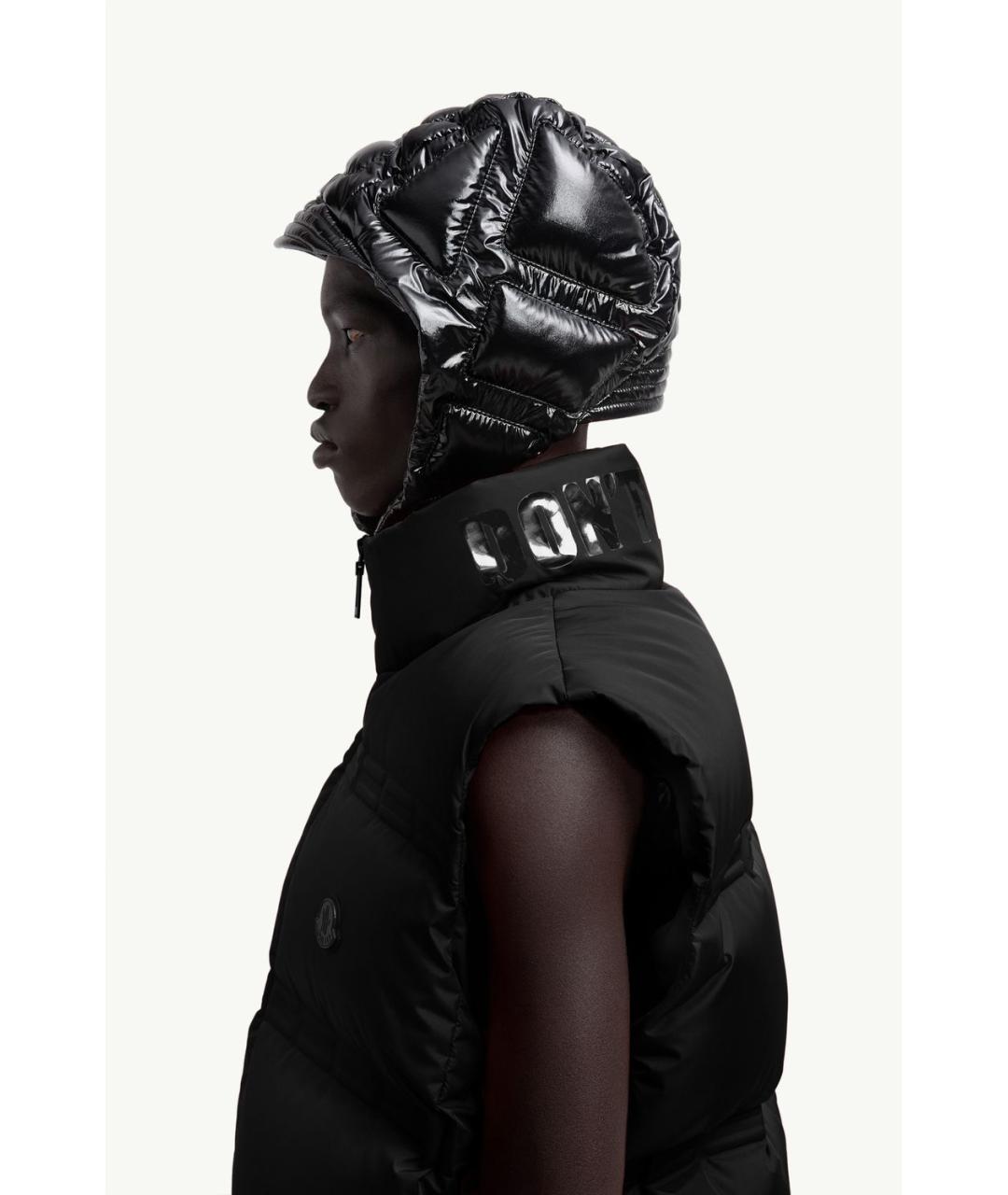 MONCLER Черный полиамидовый жилет, фото 3