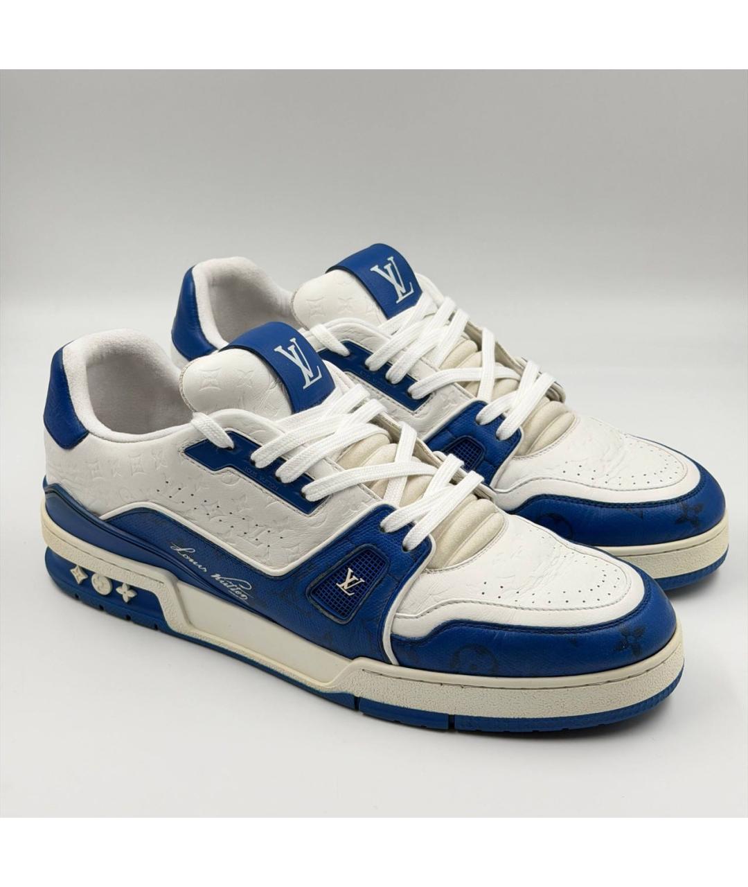 LOUIS VUITTON Белые кожаные низкие кроссовки / кеды, фото 2