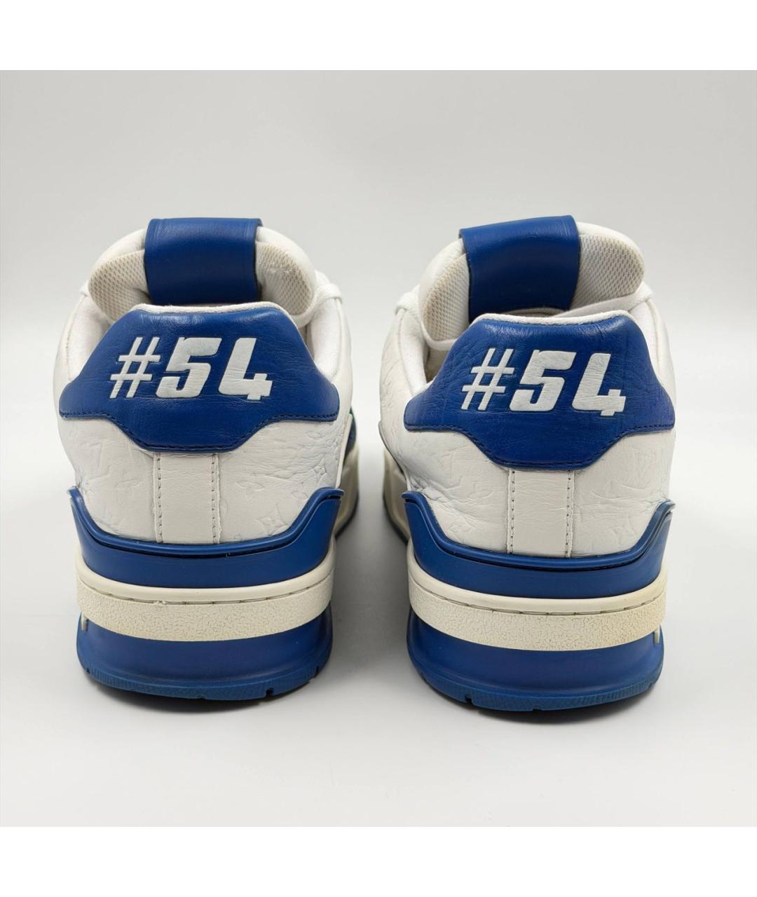 LOUIS VUITTON Белые кожаные низкие кроссовки / кеды, фото 5