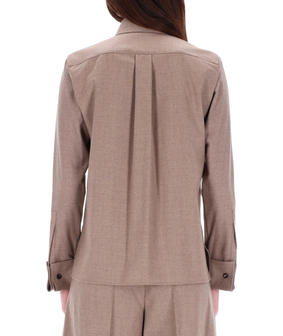 MAX MARA Бежевая кашемировая рубашка, фото 4