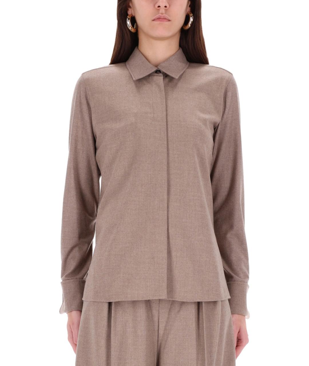 MAX MARA Бежевая кашемировая рубашка, фото 2