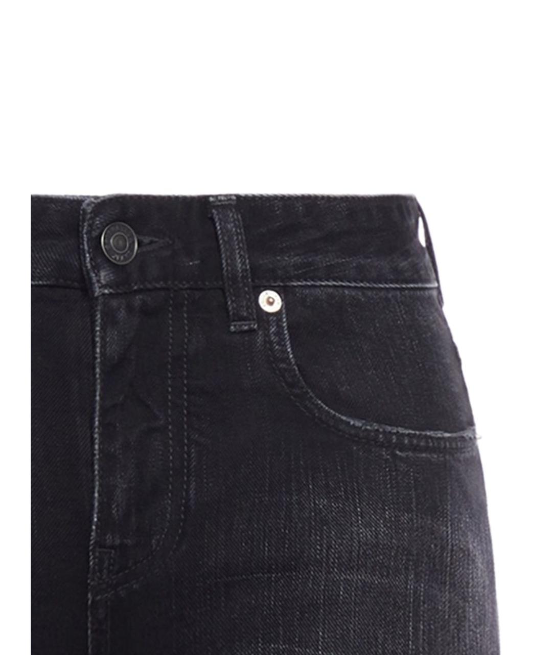 BALENCIAGA Черные хлопковые джинсы клеш, фото 3