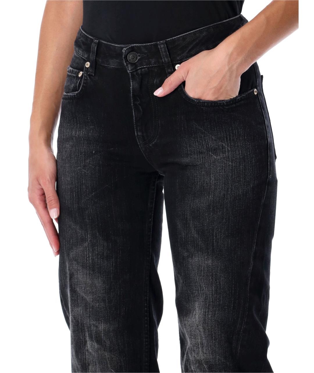 BALENCIAGA Черные хлопковые джинсы клеш, фото 5