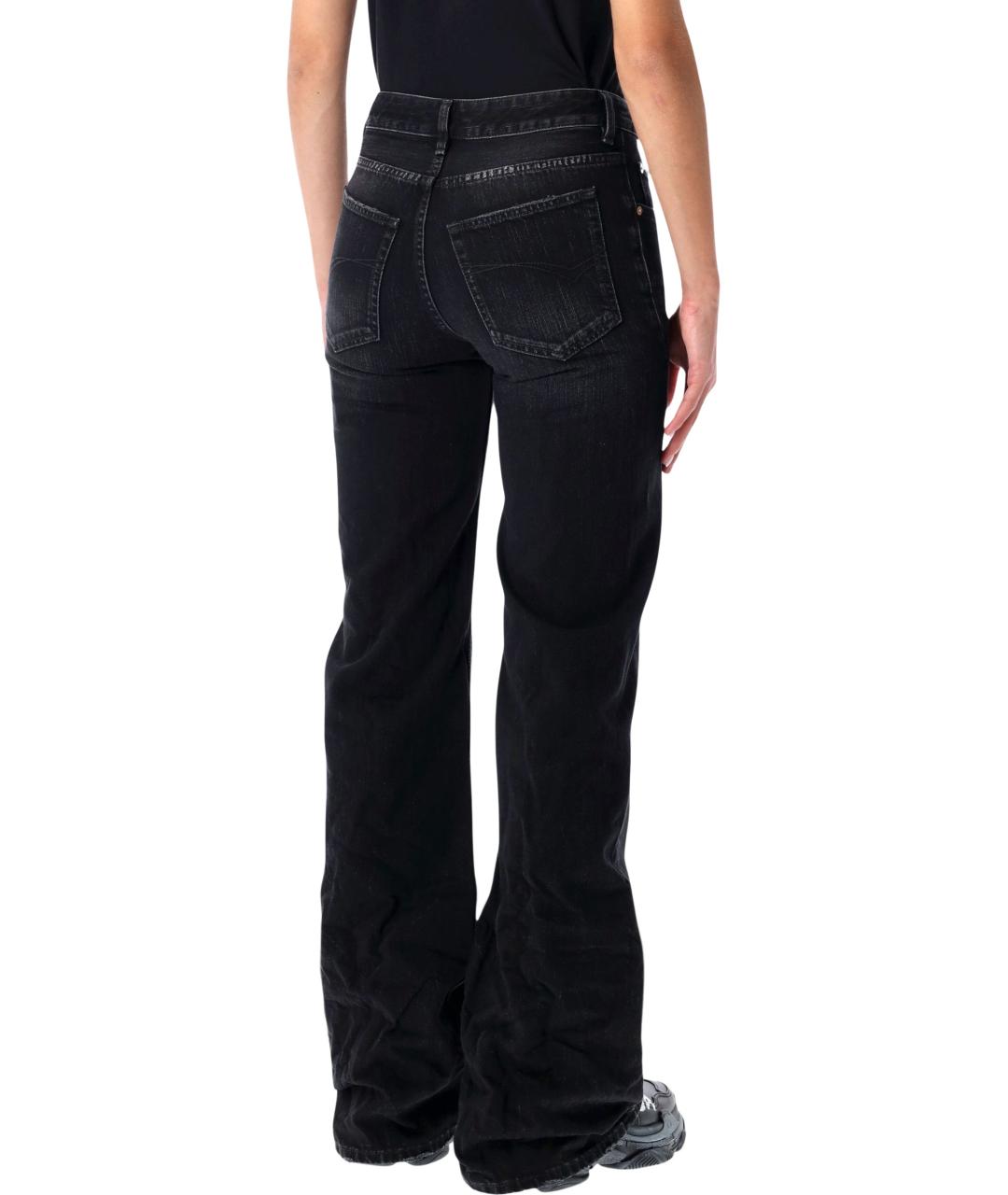 BALENCIAGA Черные хлопковые джинсы клеш, фото 4