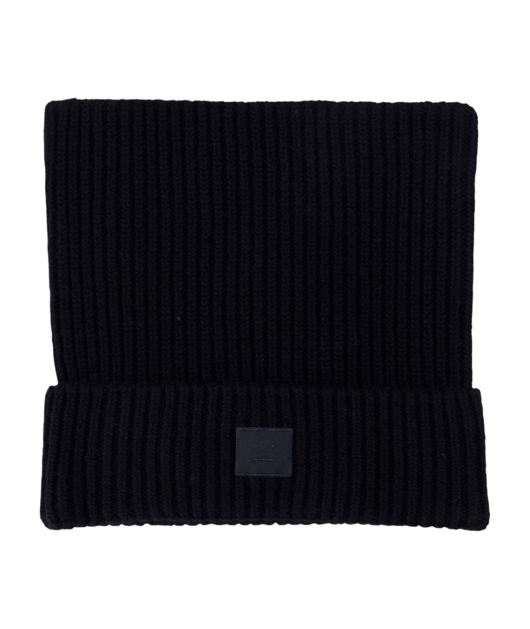 ACNE STUDIOS Черная хлопковая шапка, фото 1