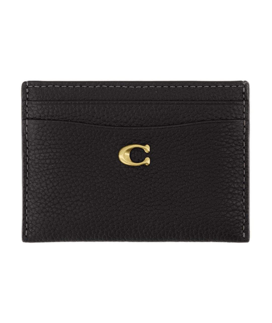COACH Черный кожаный кардхолдер, фото 1