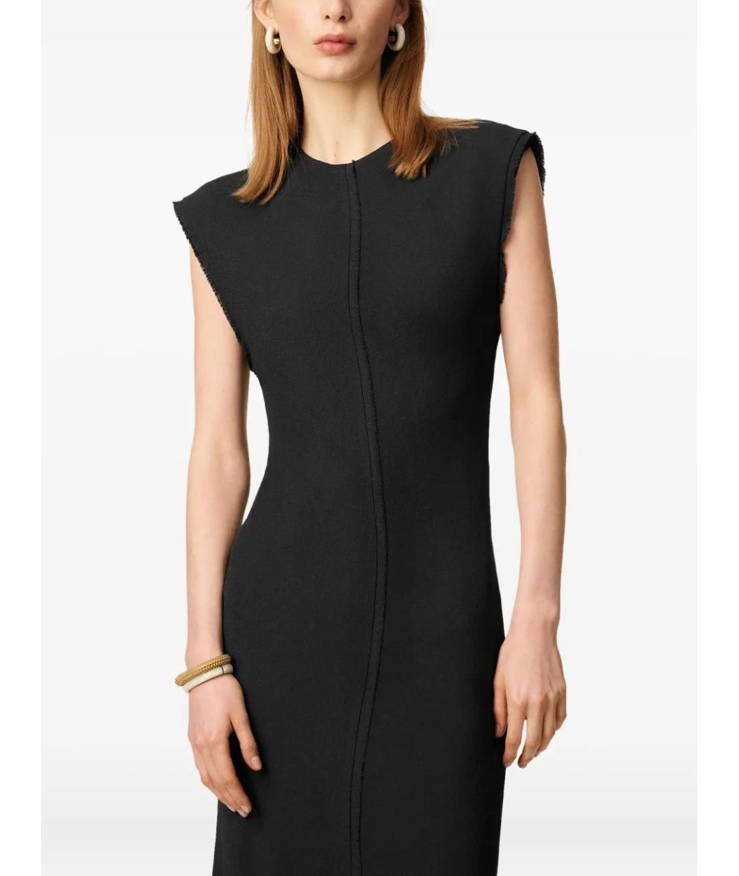 Ami Paris Черное вискозное повседневное платье, фото 5