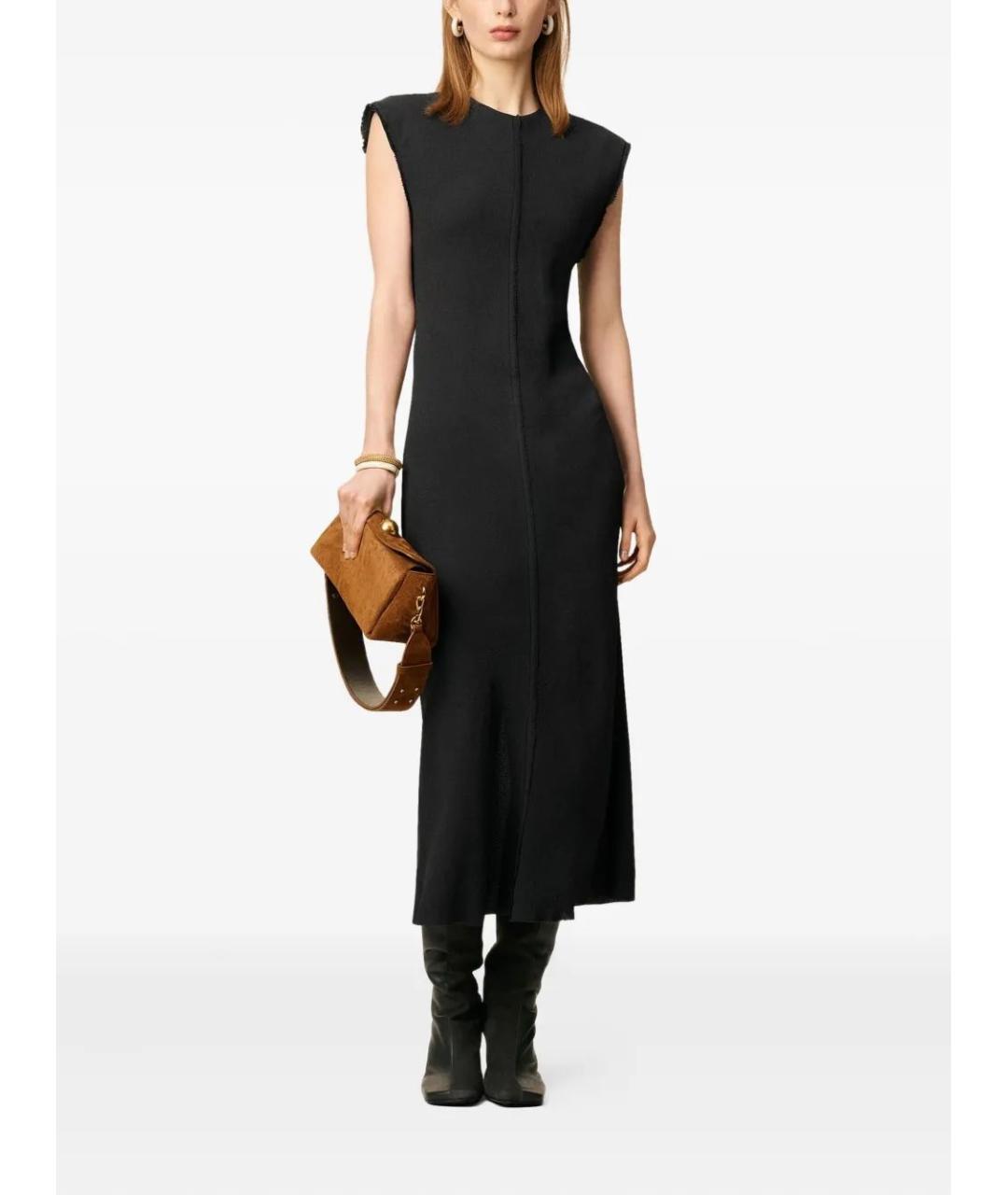 Ami Paris Черное вискозное повседневное платье, фото 2