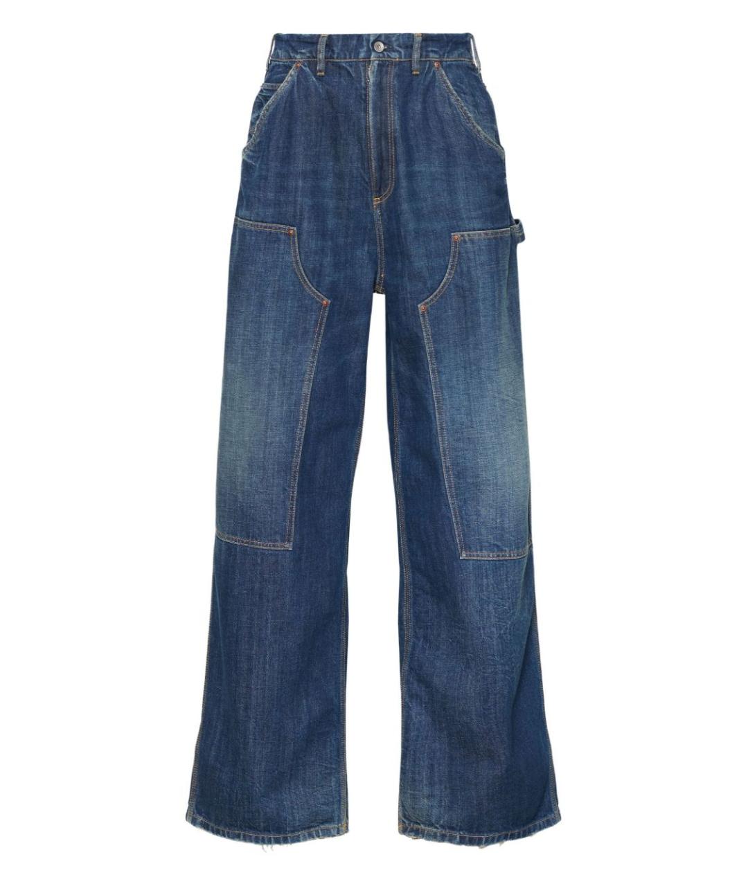 MAISON MARGIELA Синие хлопковые прямые джинсы, фото 1