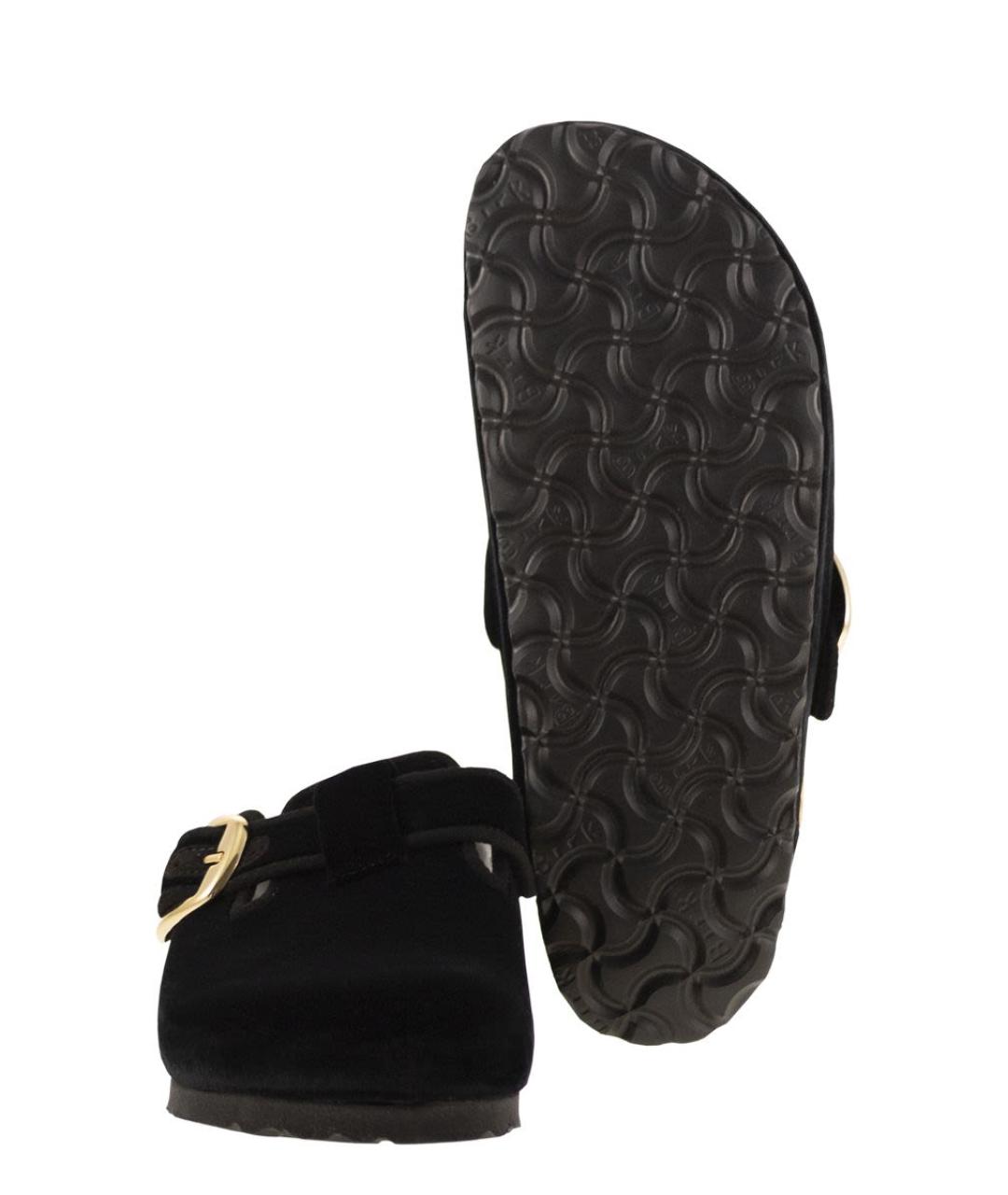 BIRKENSTOCK Черные замшевые мюли, фото 5