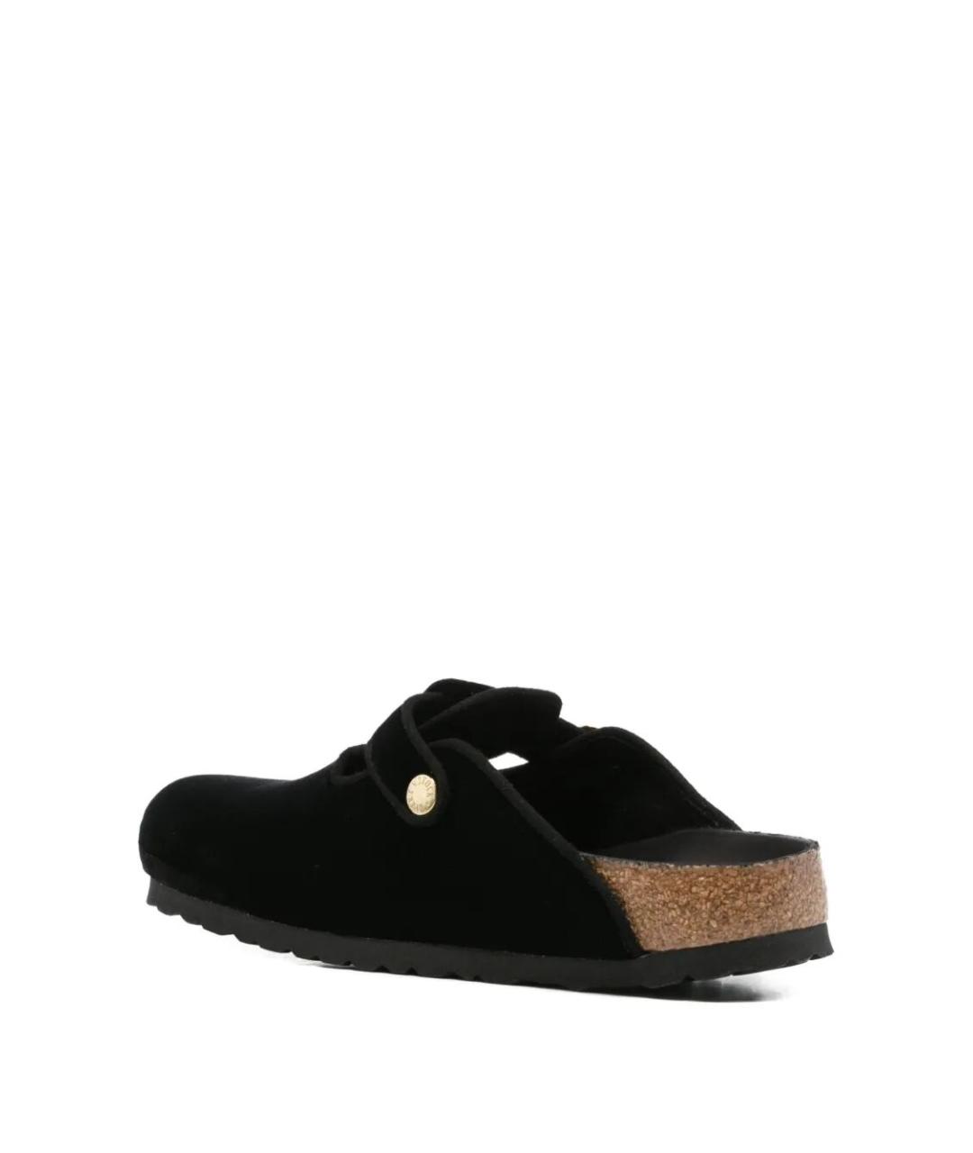 BIRKENSTOCK Черные замшевые мюли, фото 3