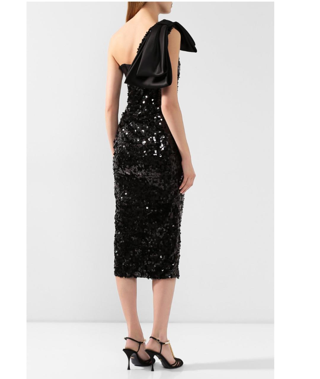 DOLCE&GABBANA Черное полиамидовое вечернее платье, фото 4