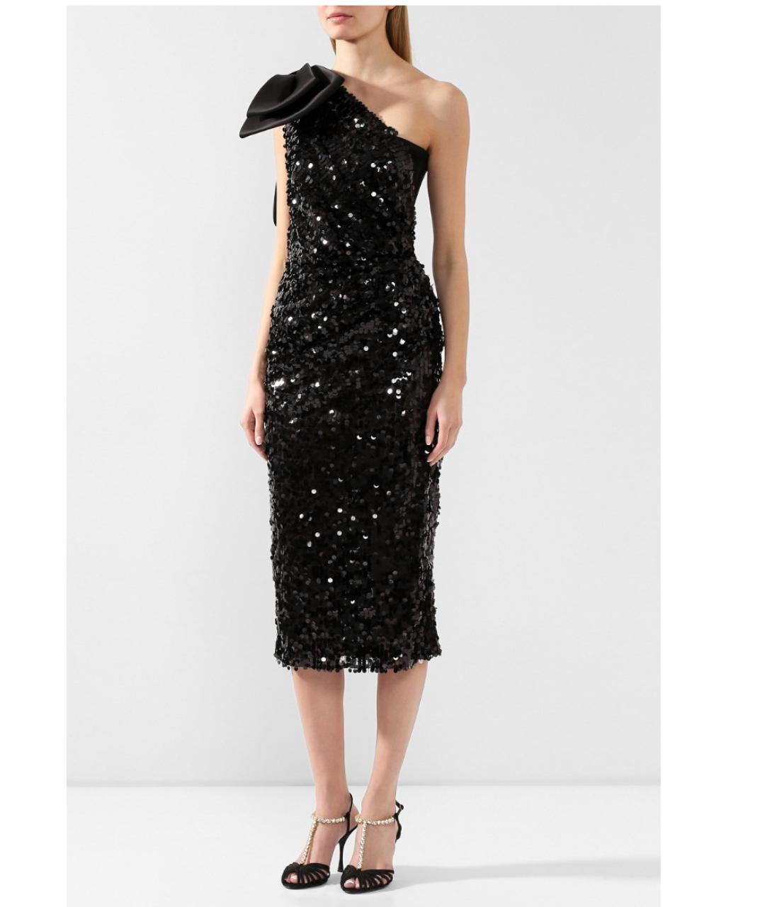 DOLCE&GABBANA Черное полиамидовое вечернее платье, фото 3