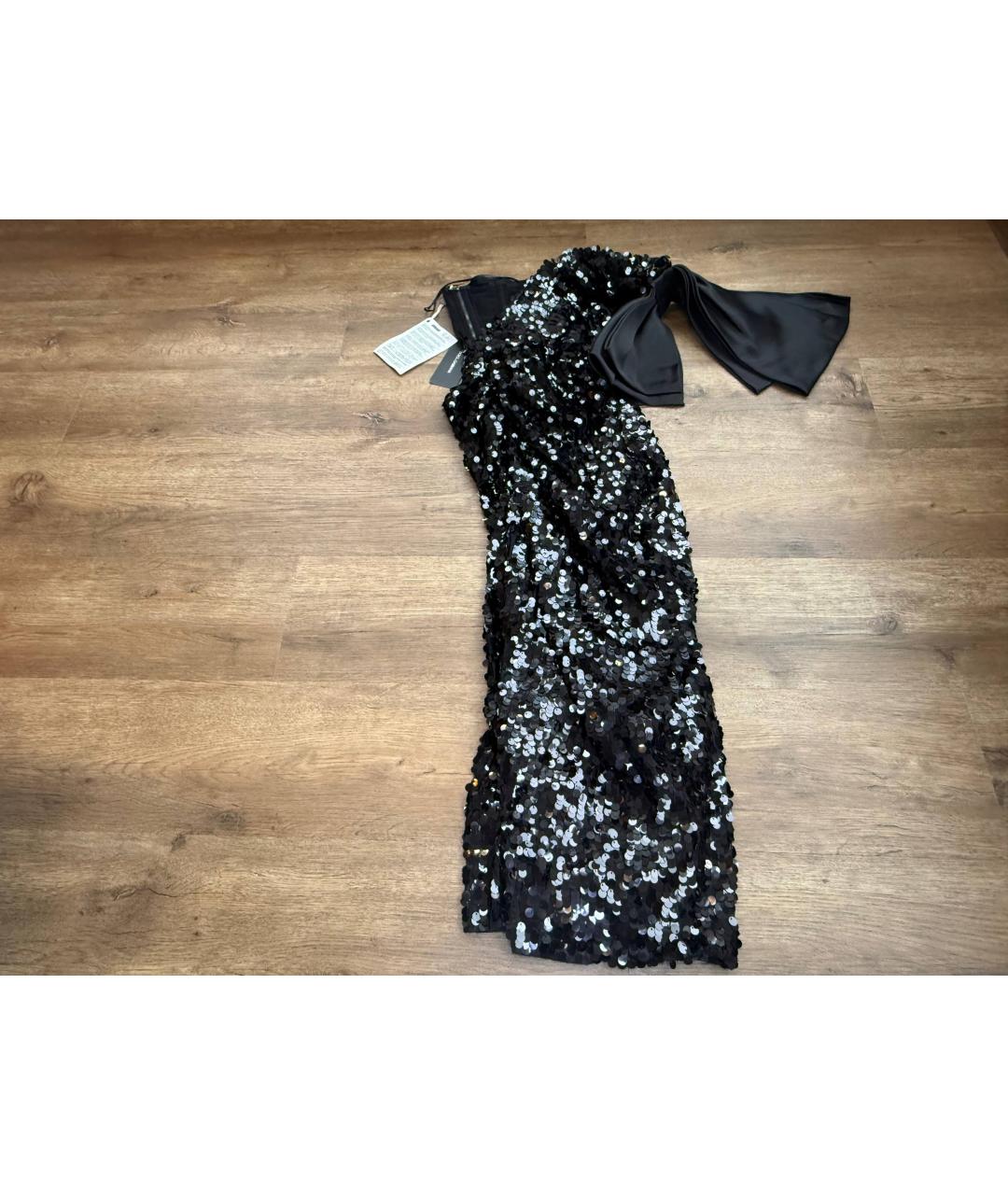 DOLCE&GABBANA Черное полиамидовое вечернее платье, фото 6