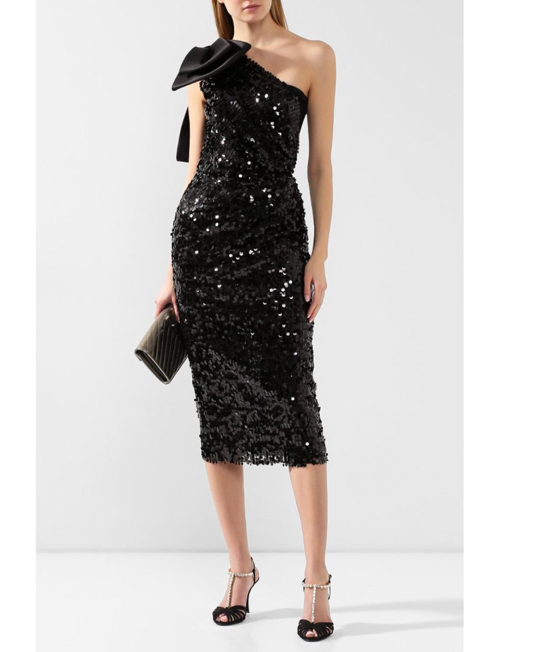 DOLCE&GABBANA Черное полиамидовое вечернее платье, фото 2