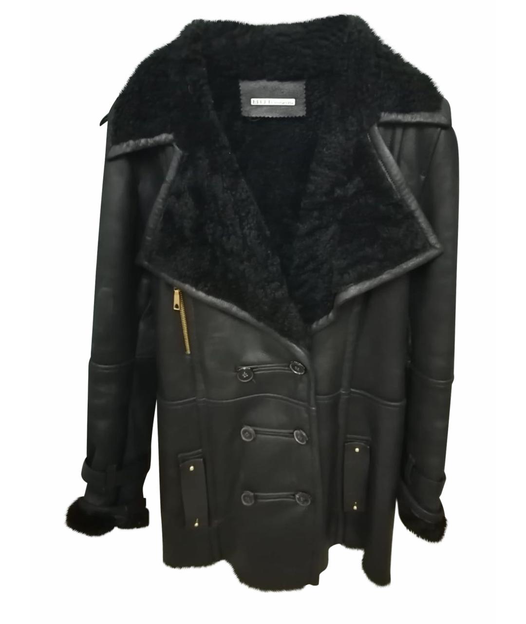 BARBARA BUI Черная замшевая дубленка, фото 1