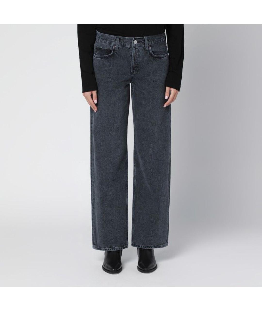 AGOLDE Черные хлопковые прямые джинсы, фото 2