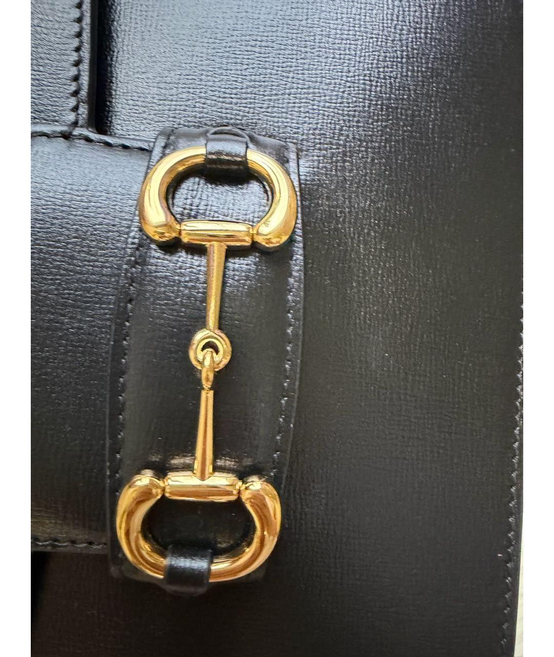 GUCCI Черная кожаная сумка через плечо, фото 4