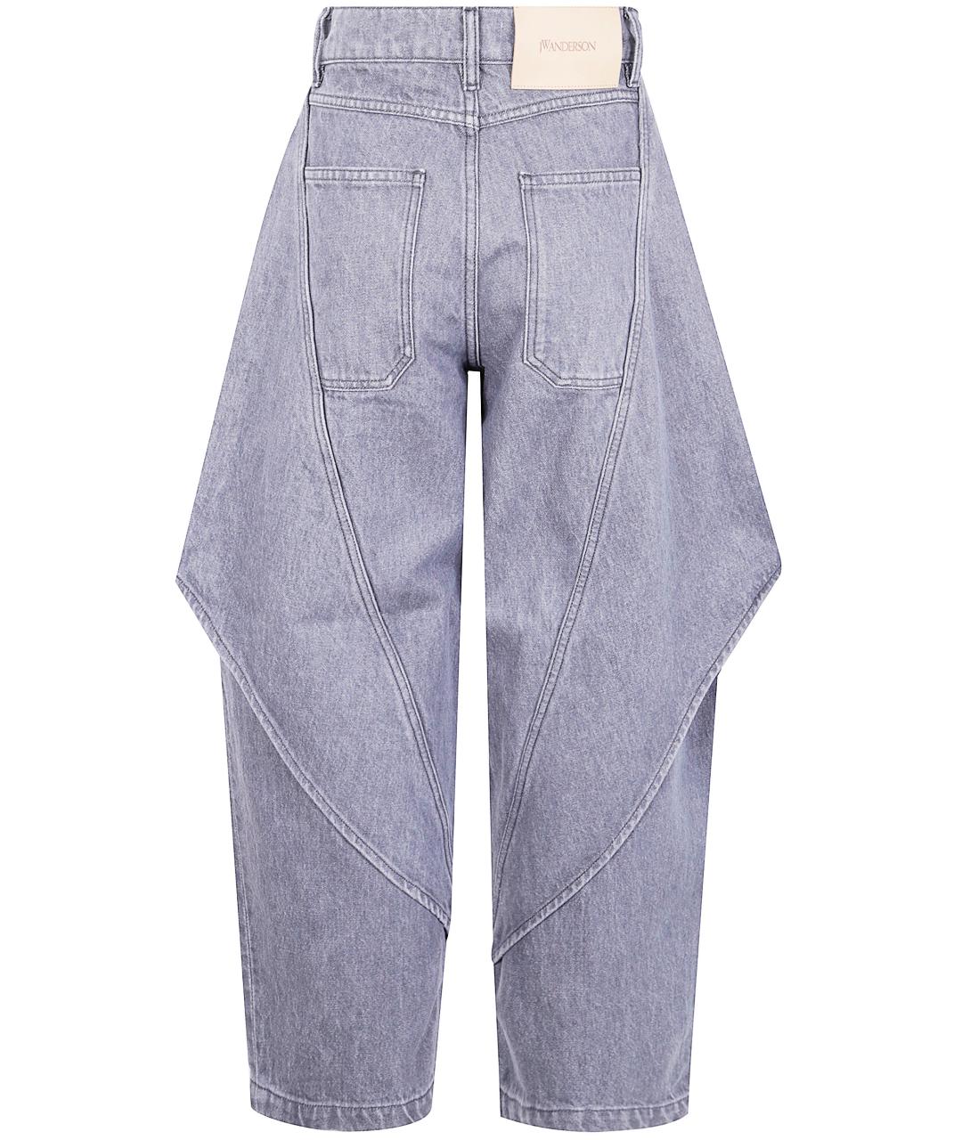 J.W.ANDERSON Серые хлопковые прямые джинсы, фото 2