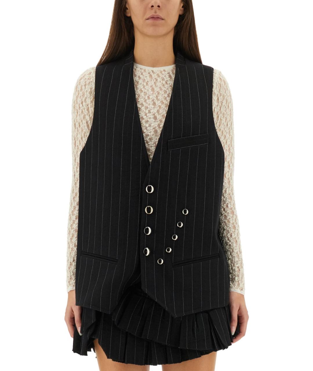 ISABEL MARANT Черный хлопковый жилет, фото 2