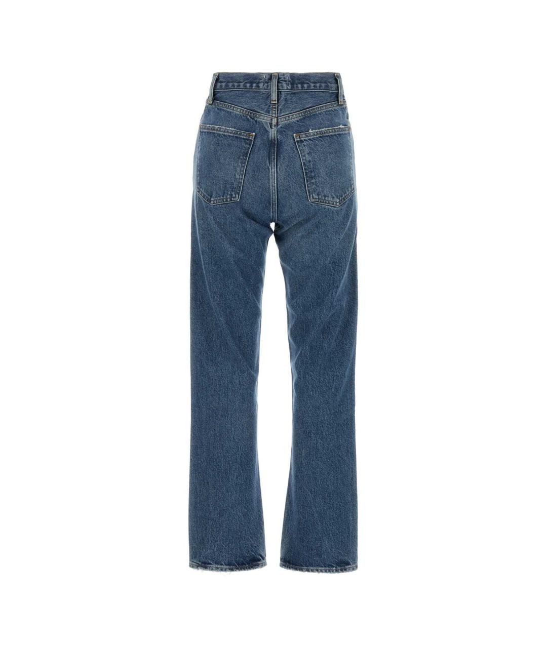 AGOLDE Синие хлопковые прямые джинсы, фото 2