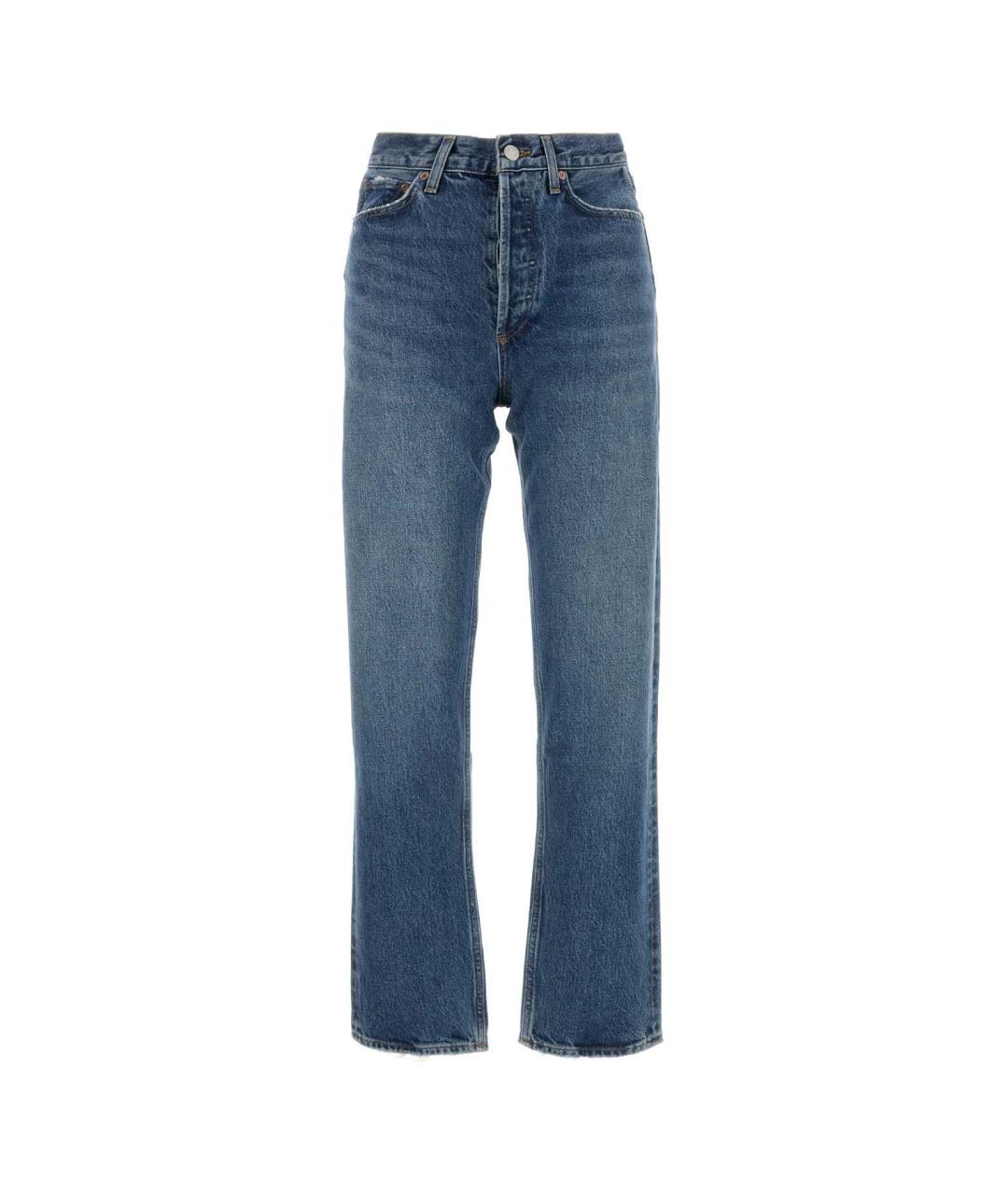 AGOLDE Синие хлопковые прямые джинсы, фото 1