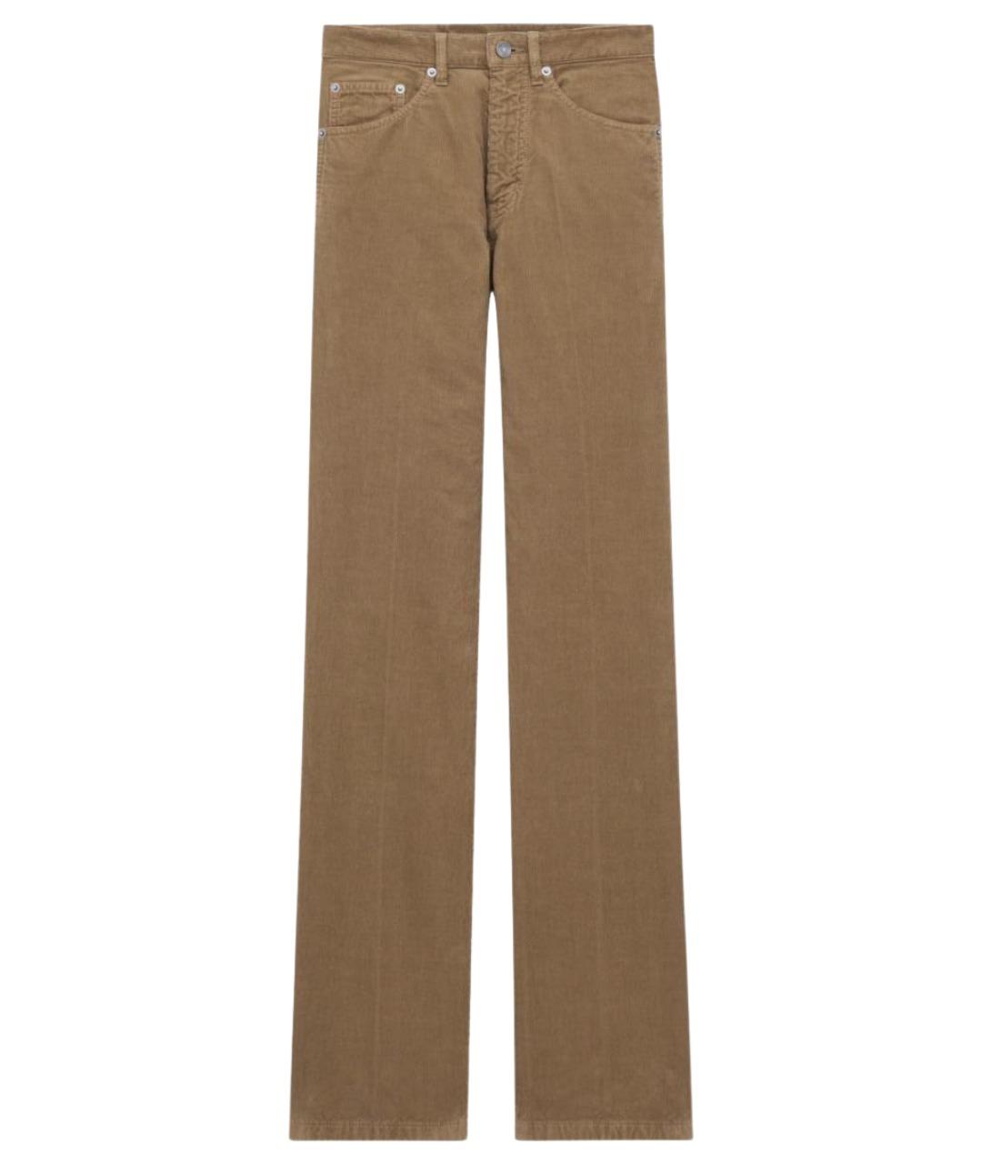 SAINT LAURENT Бежевые хлопковые прямые джинсы, фото 1