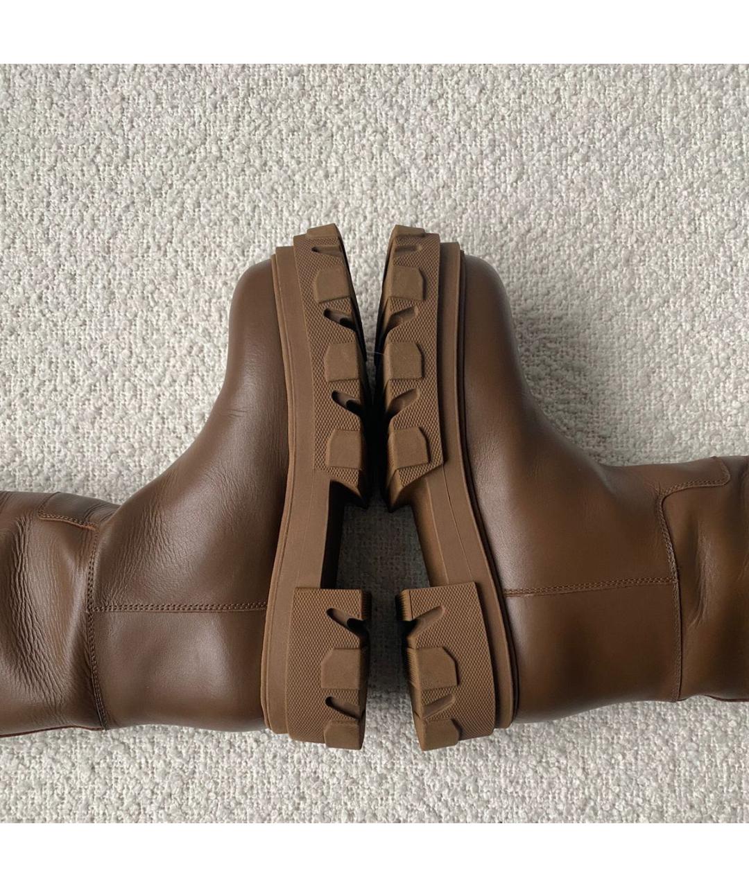 GIA COUTURE Коричневые кожаные сапоги, фото 4