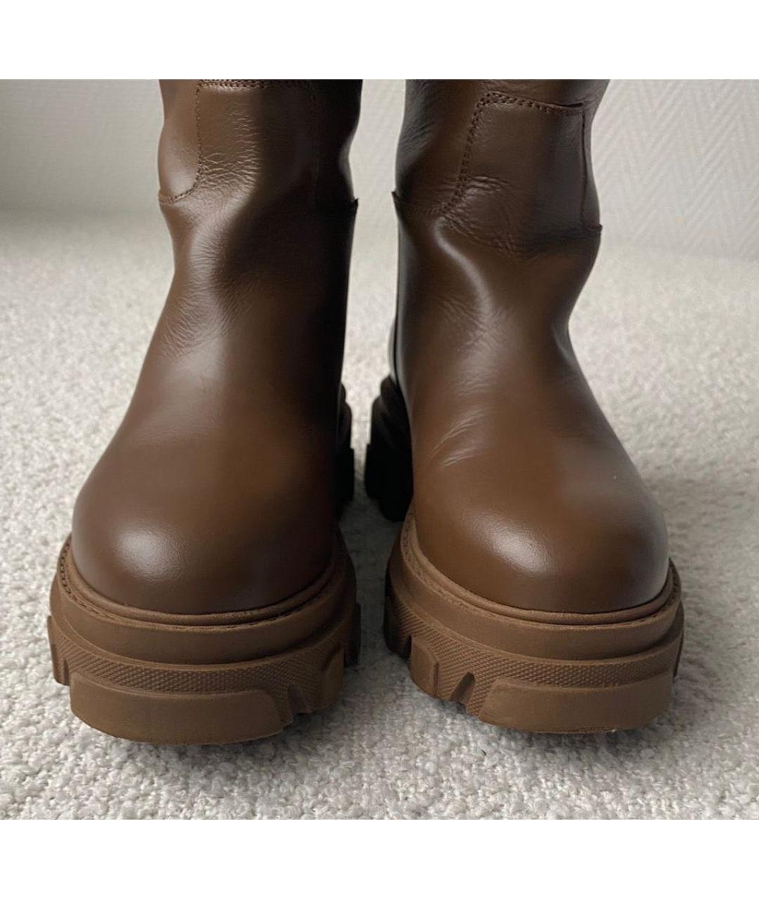 GIA COUTURE Коричневые кожаные сапоги, фото 3