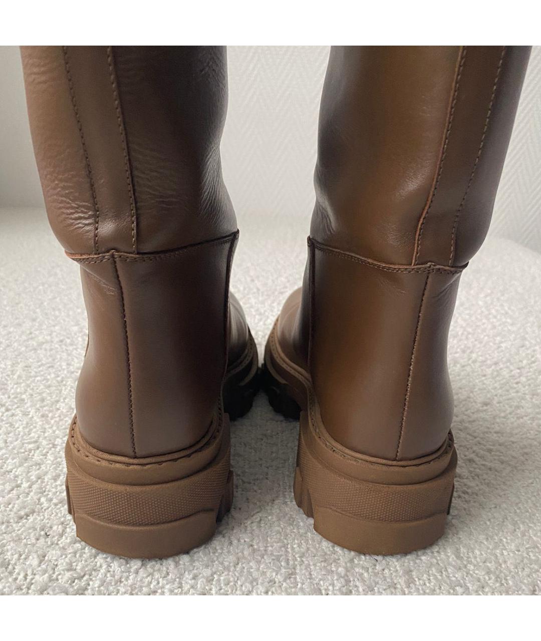 GIA COUTURE Коричневые кожаные сапоги, фото 6